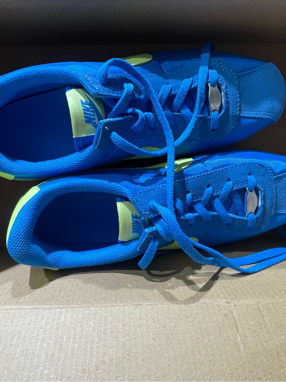 Nike Kids' Blue & Lime Low-Top Sneakers